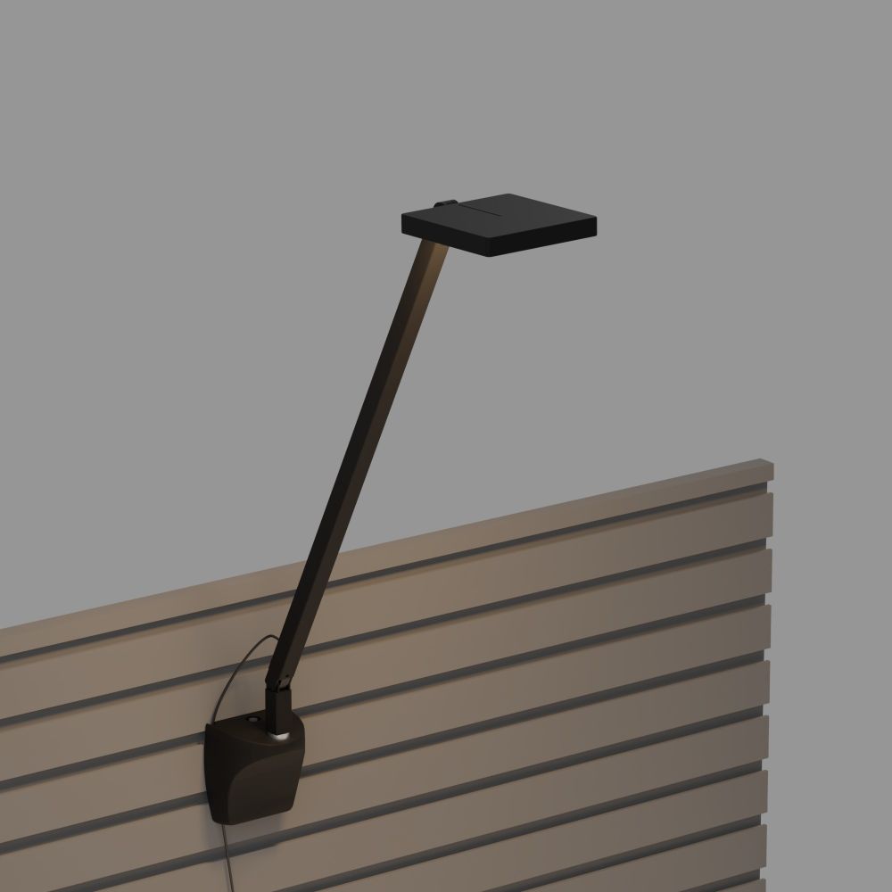 Koncept Lighting FCD-1-MTB-SLT Focaccia Solo Desk Lamp with slatwall mount (Matte Black)